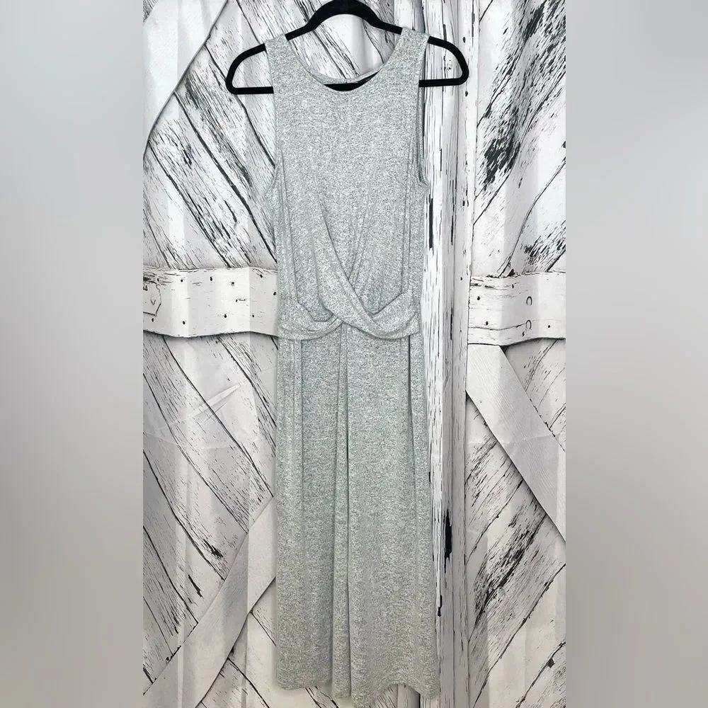 NWT Banana Republic Heather Gray Knit Cropped Jumpsuit S